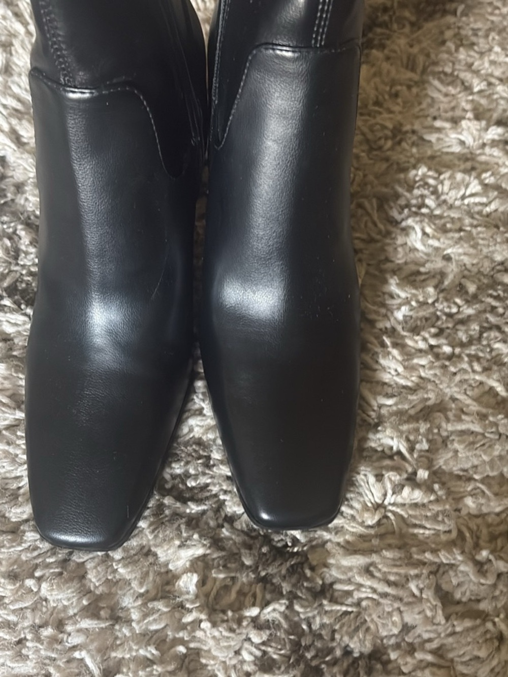 Steve Madden Black Knee-High Block Heel Boots - Picture 3 of 4